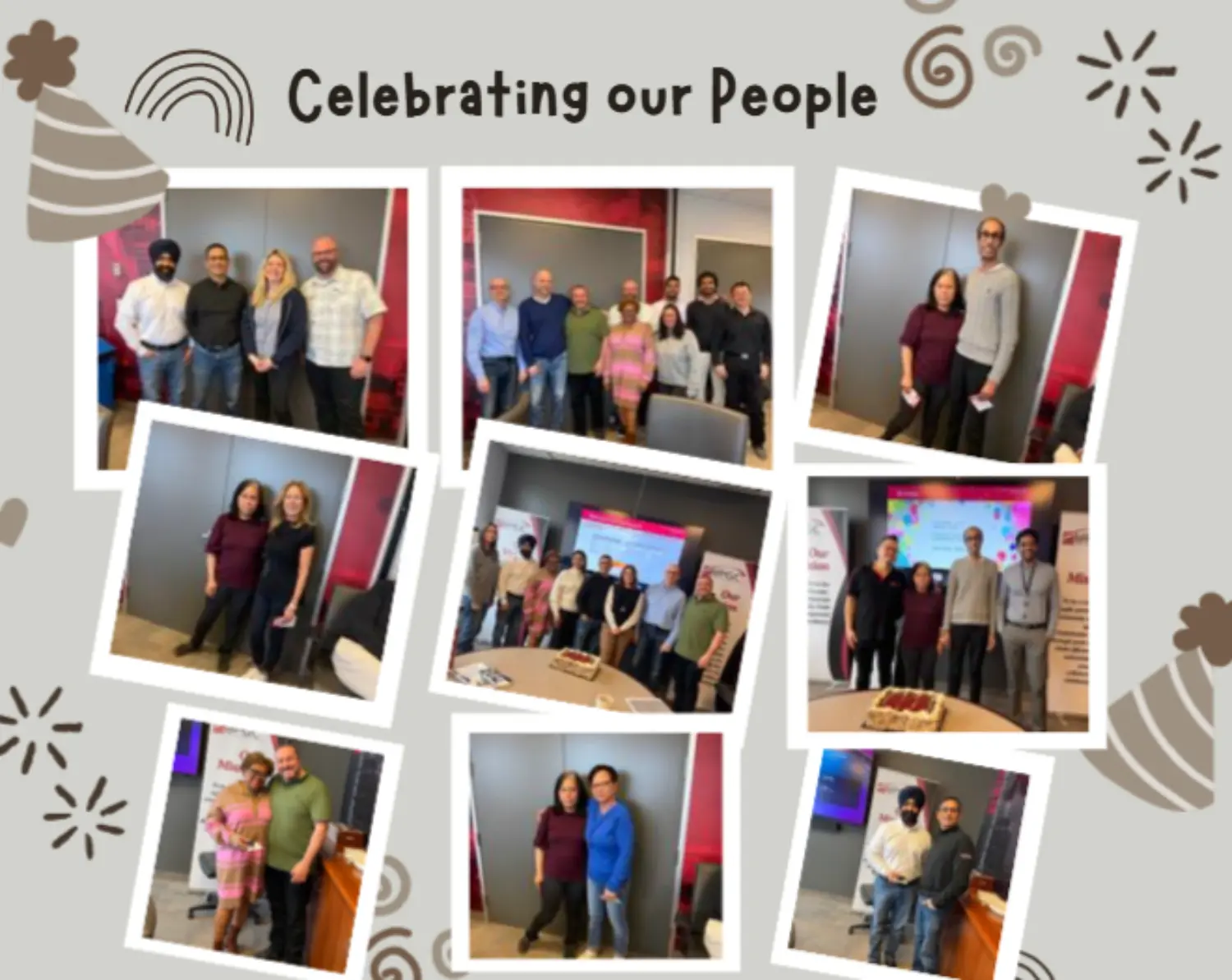 Our quarterly team recognitions and birthday celebrations