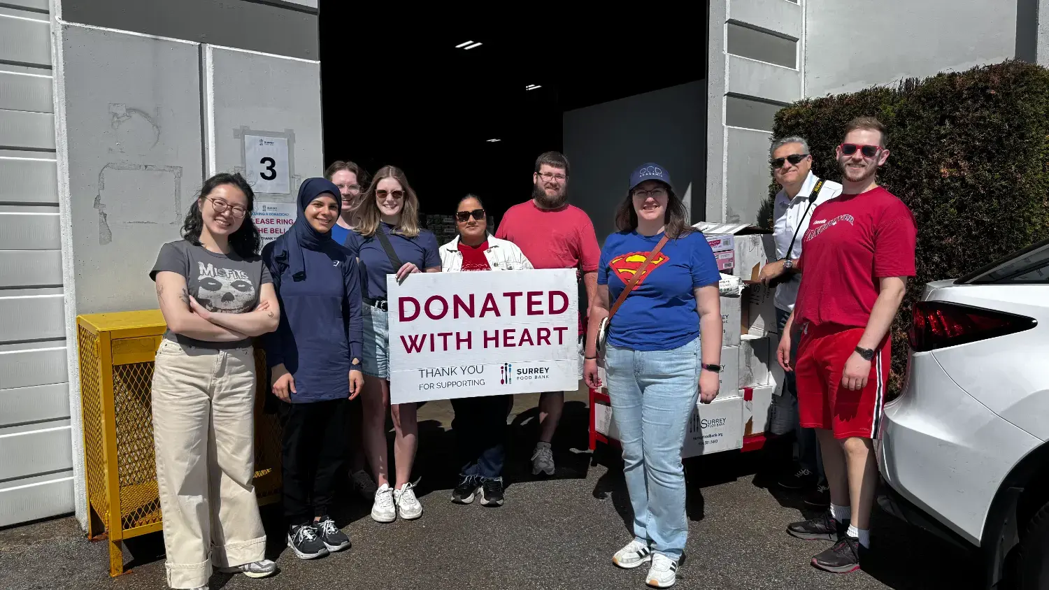 Coming together to support our community through food donations and 100+ backpacks for local students.
