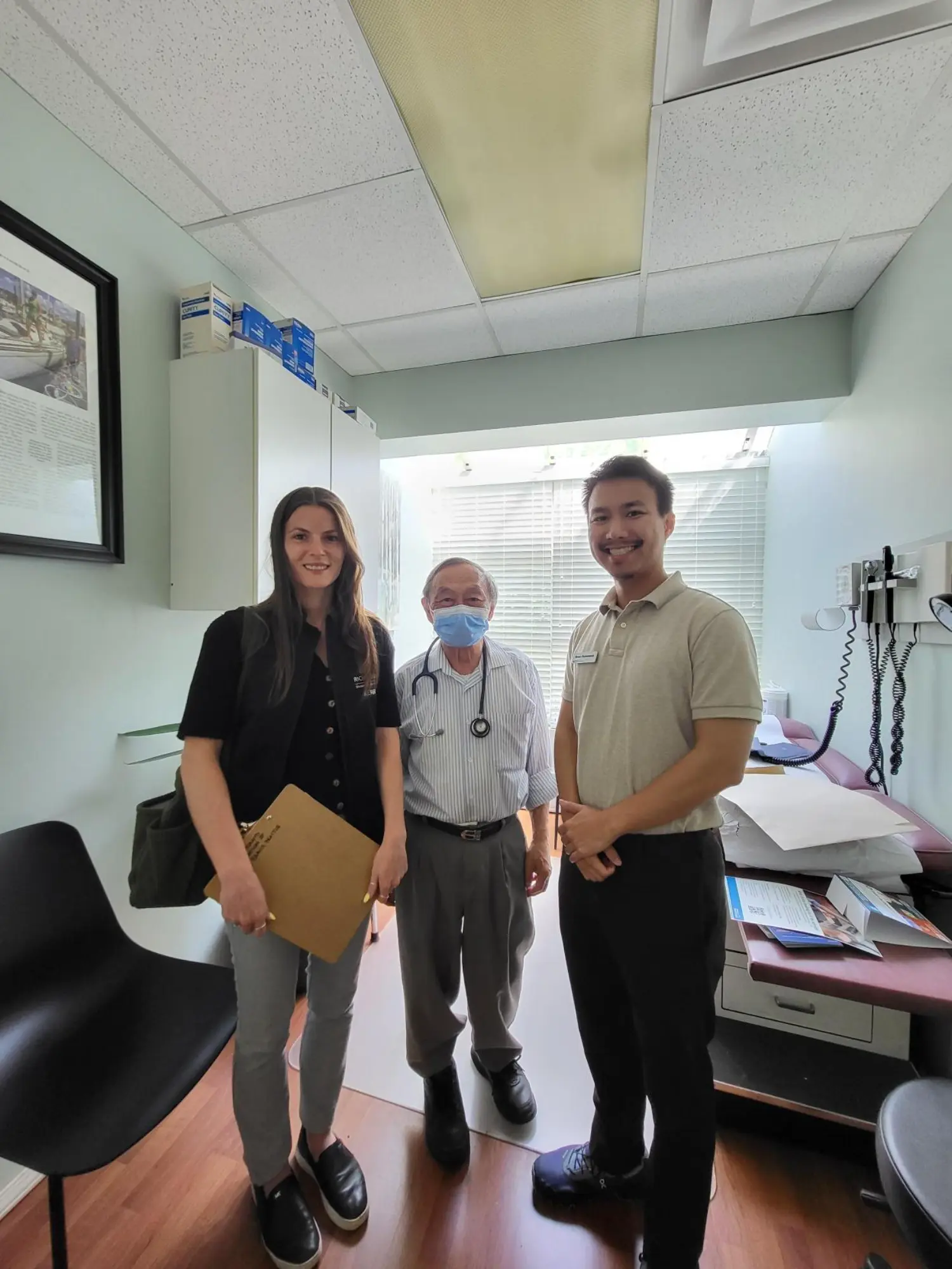 The Team Visiting Clinics and Engaging with Our Members