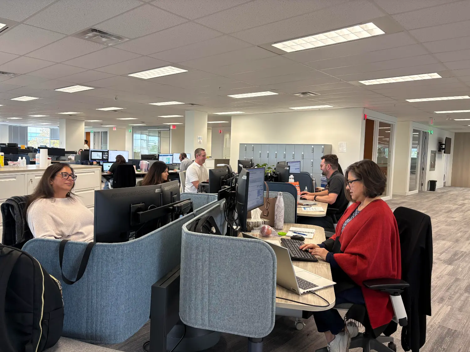 Employees working in the office