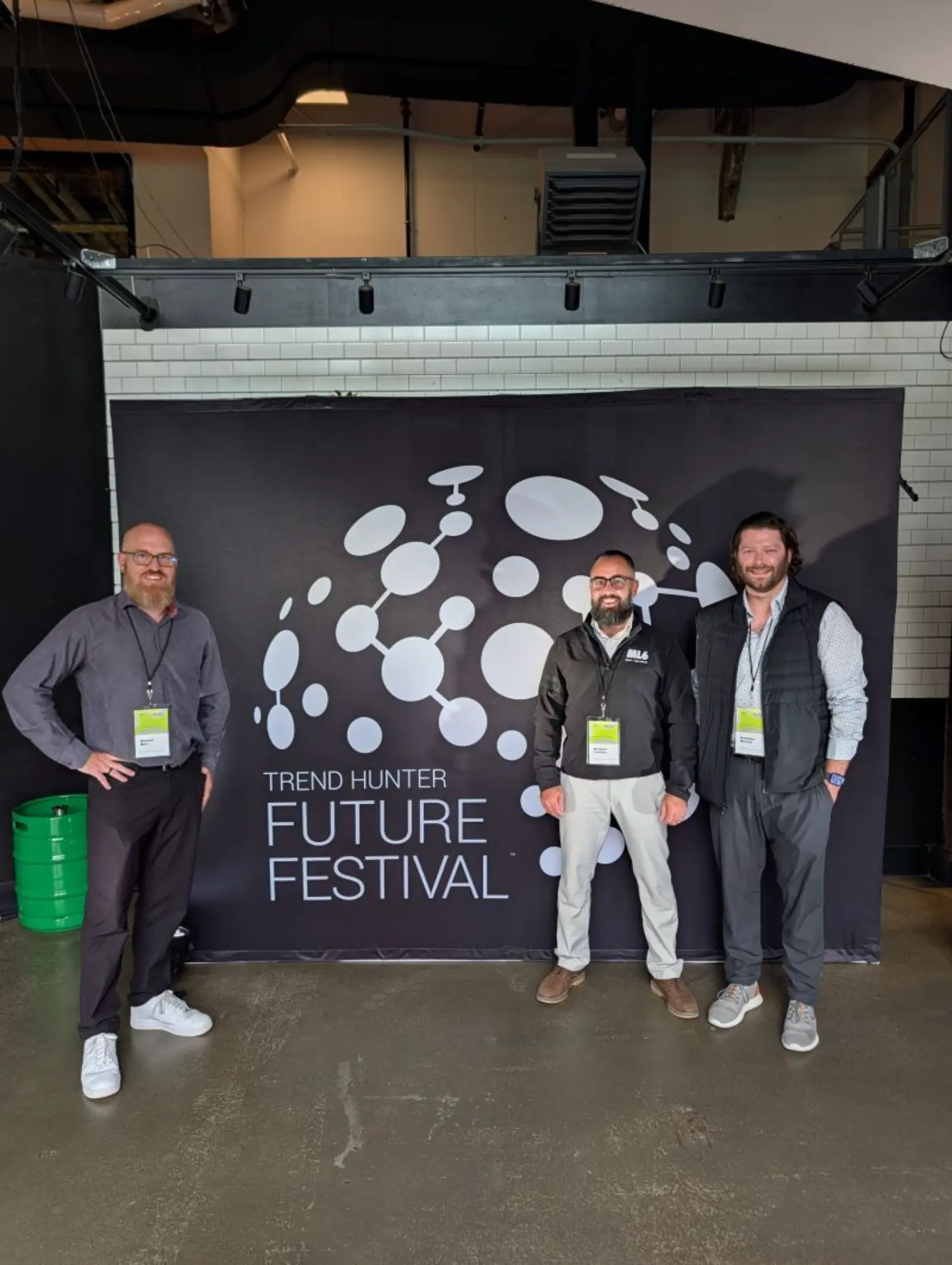 Team members at the Future Festival conference in Toronto