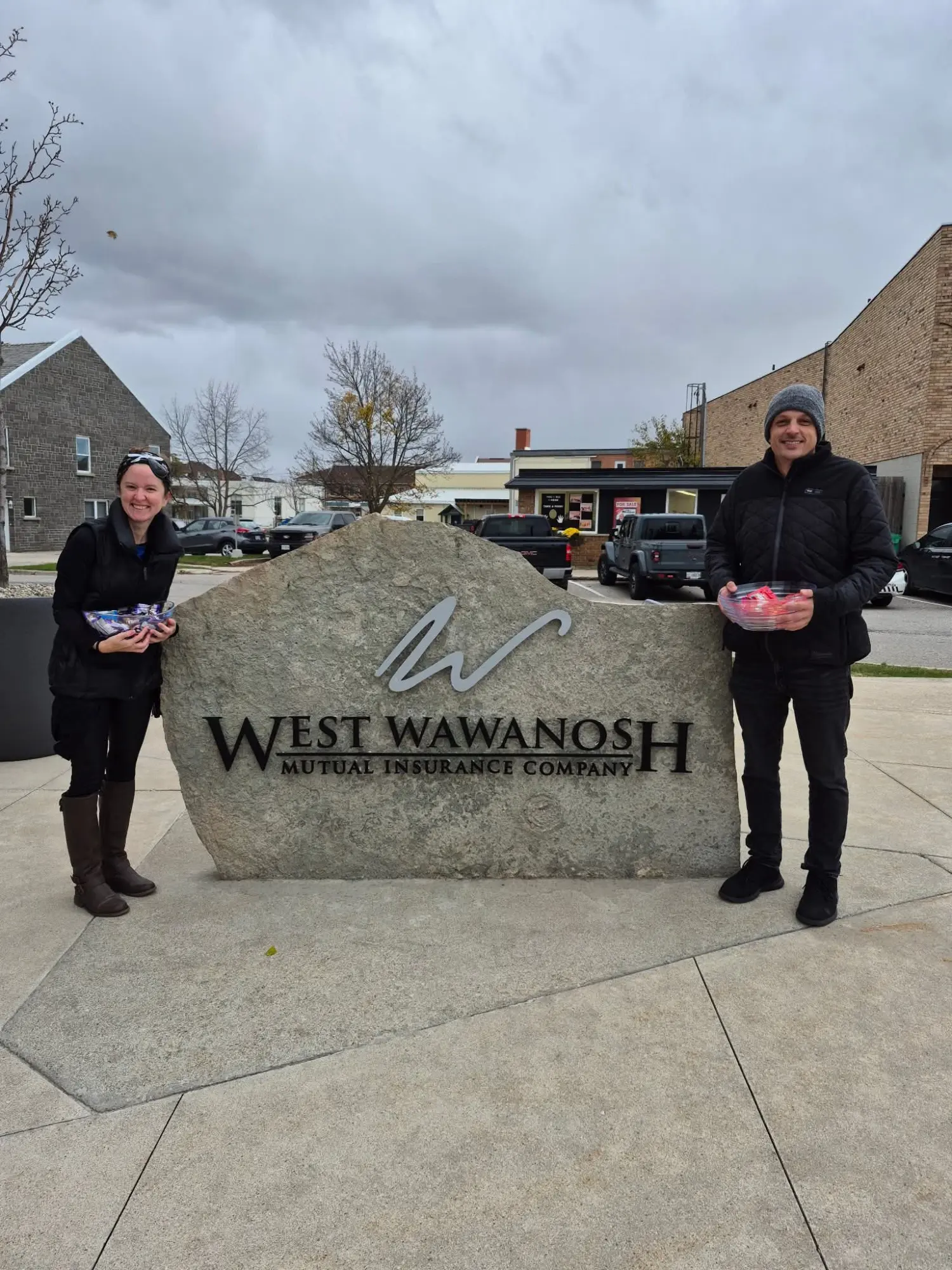 Our team out participating in the annual halloween trick or treating hosted by our local BIA