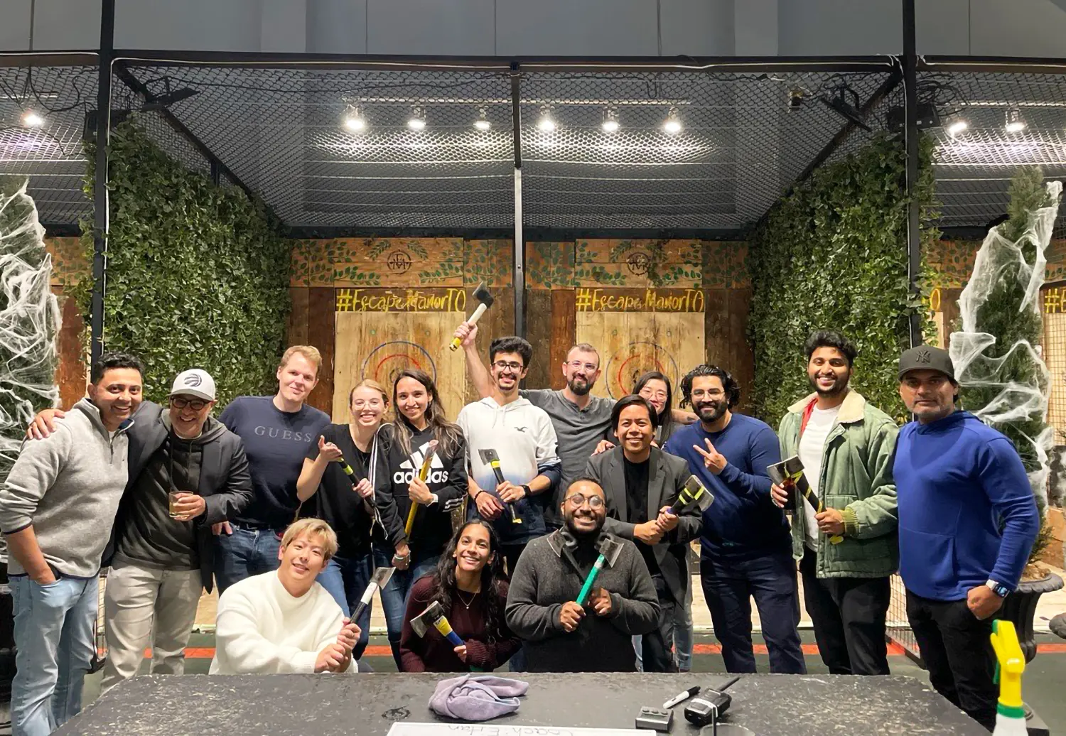 Teambuilding at Axe Throwing