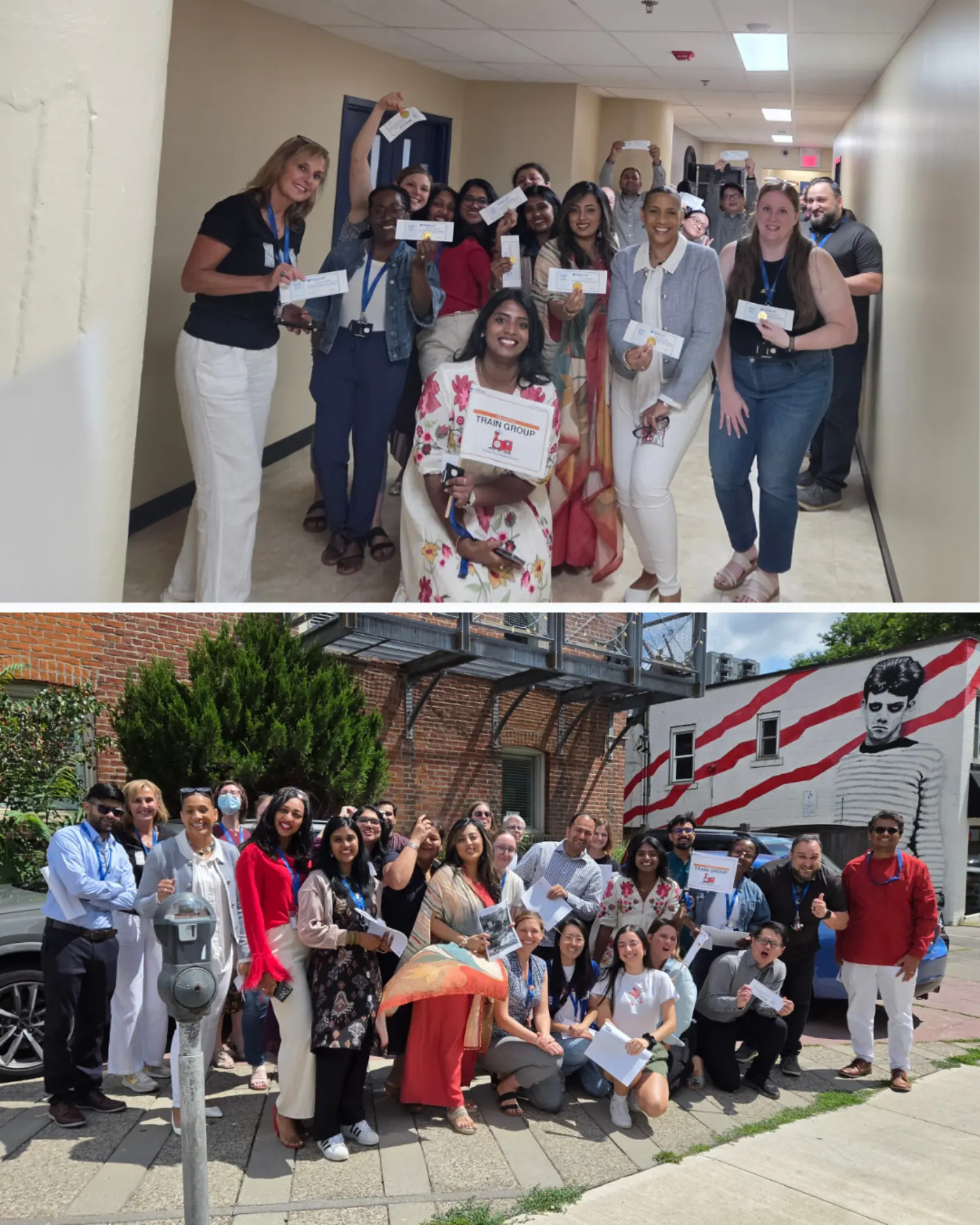 Our Team on a tour of our office building - summer 2026