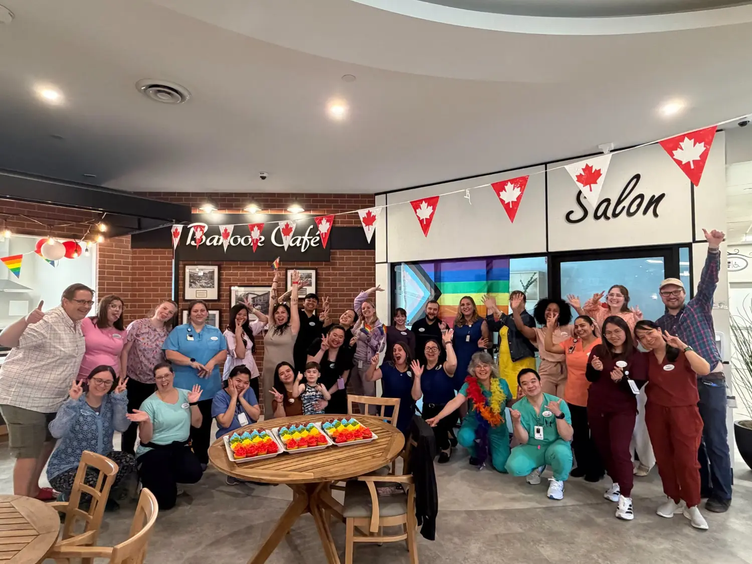 Employees at a Pride celebration at Opal Ridge, one of our Enhanced Care locations in Dartmouth, Nova Scotia.